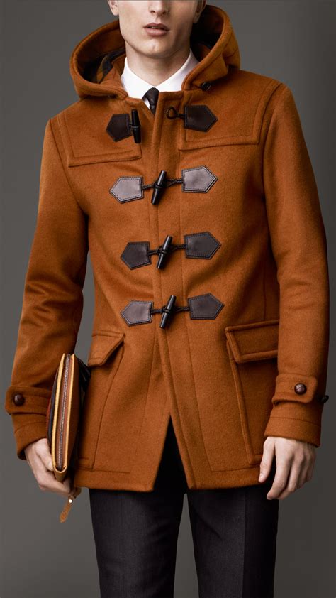 mens burberry toggle coat|burberry duffle coat men's.